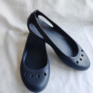 Crocs Kadee Closed Toe Ballet Flats Slide Size US 10 Womens Black